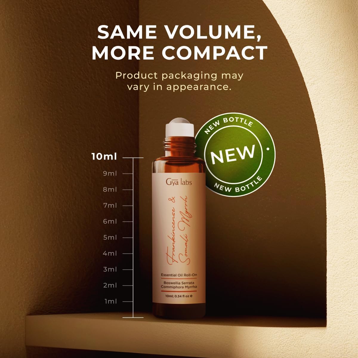 Gya Labs Frankincense and Somali Myrrh Essential Oil Roll on - 100% Pure Natural Frankincense for Face, Myrrh for Skin, Body Ache Comfort, Aromatherapy, Travel Size (0.34 Fl Oz)