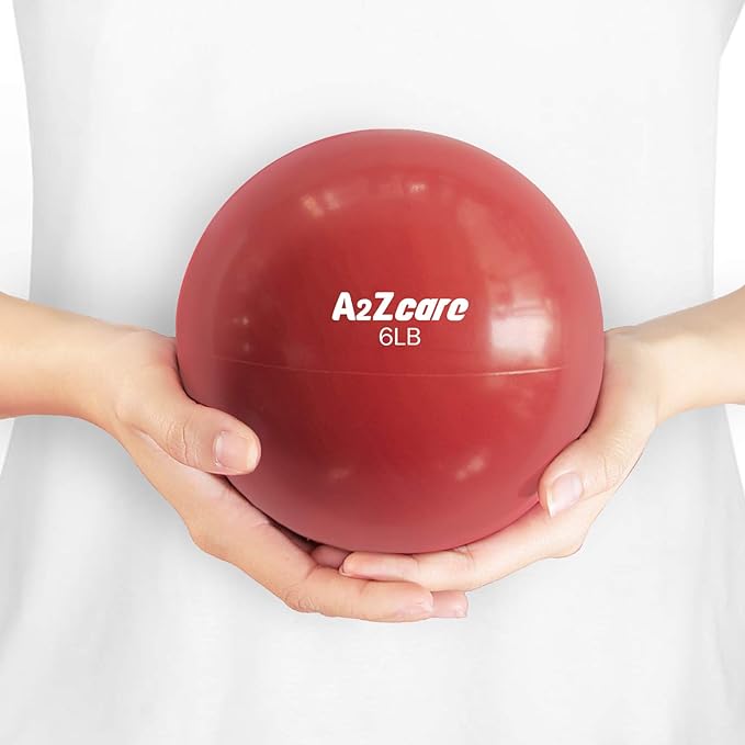 A2ZCARE Toning Ball - Weighted Toning Exercise Ball - Soft Weighted Medicine Ball for Pilates, Yoga, Physical Therapy and Fitness