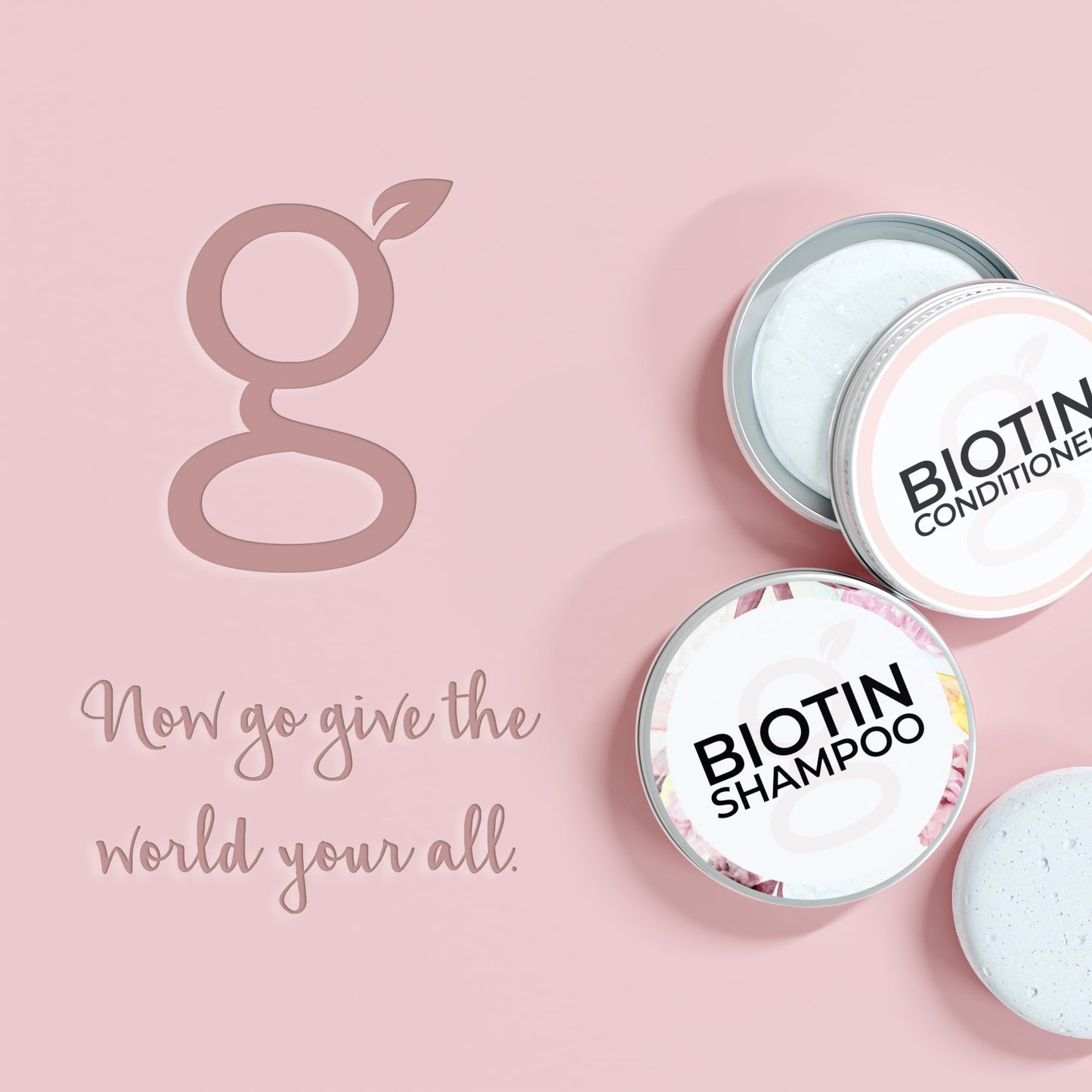 GoodMood Biotin Shampoo and Conditioner Bars for Hair Growth - Solid Set to Combat Thinning Hair Loss