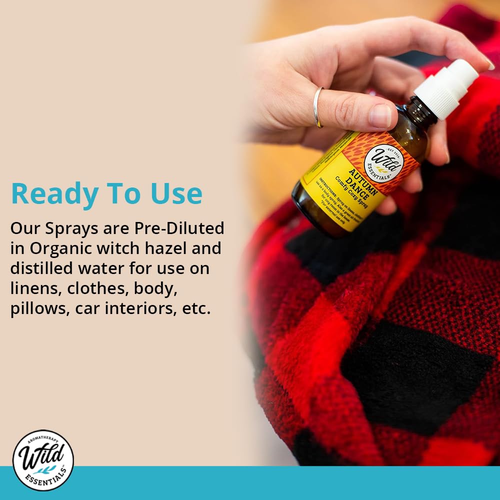 Wild Essentials Smudge All Natural Spray, 2 Ounce, 60ml, Cleansing, Purifying, Calming Blend Made with 100% White Sage and Palo Santo Essential Oils and Organic Witch Hazel, Aromatherapy, Made in USA