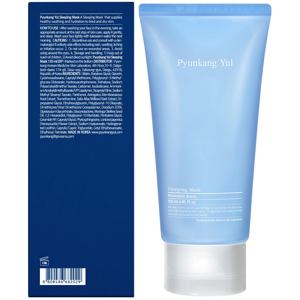 Pyunkang Yul PKY Sleeping Mask for Creating Moisture Barrier during Night, Ceramide and Hyaluronic Acid for Skin Hydration, Zero Irritation, Korean Skincare (4.05 Fl. Oz, 120ml)