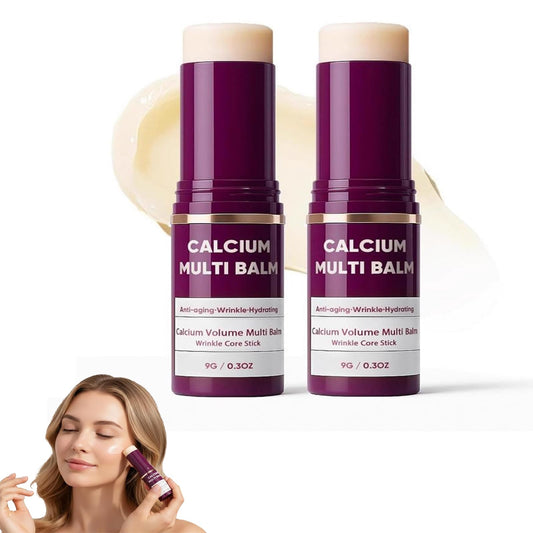 Cemenrete Calcium Multi Balm, Korean Collagen Moisturing Stick, Anti-aging, Sagging, Wrinkles, Hydrating, Almond & Vitamin E for Lip Balm Eye Cream Neck