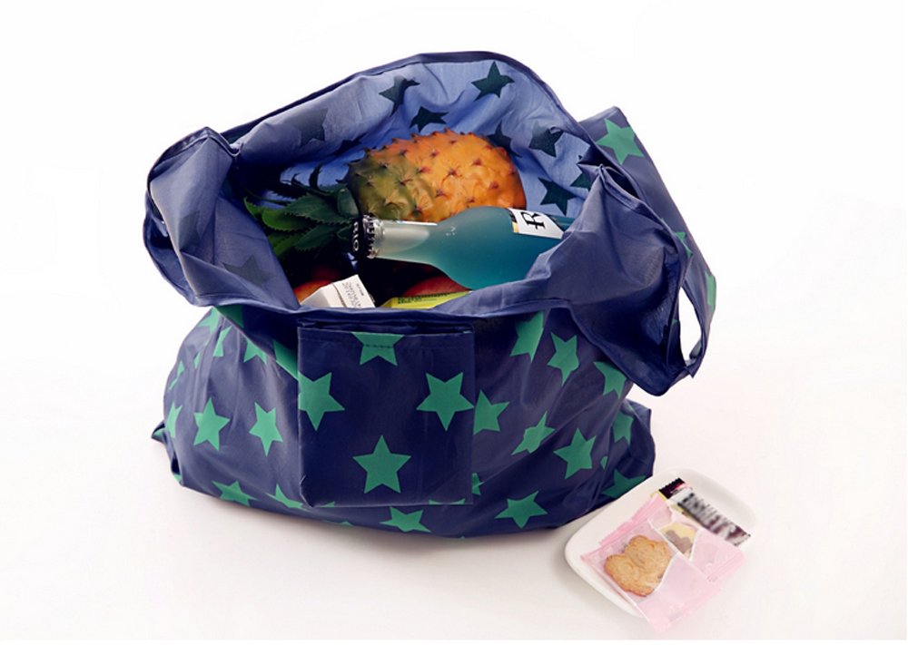 Kaxich Reusable Grocery Shopping Bags - Foldable Eco-friendly Shopper Tote Bags (4 Pack) Waterproof & Machine Washable