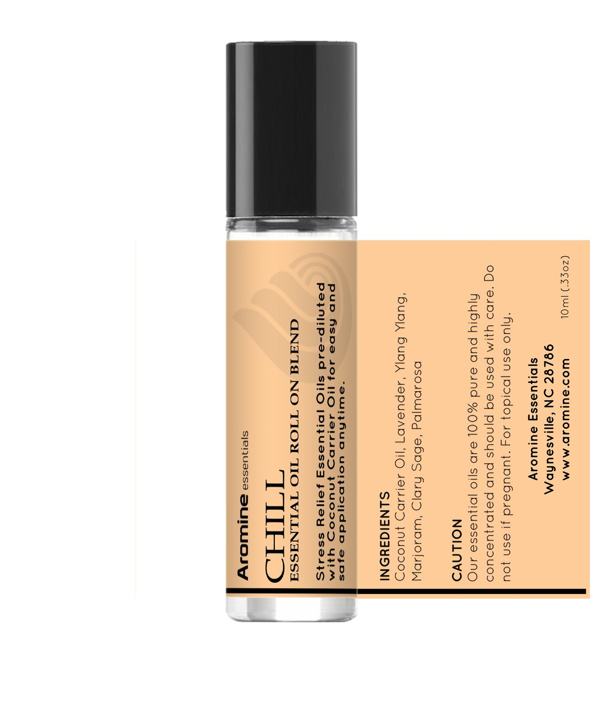 Chill (Stress Reducer and Relaxation) Essential Oil Roll On, Pre-Diluted 10ml (1/3 fl oz) 2 Pack