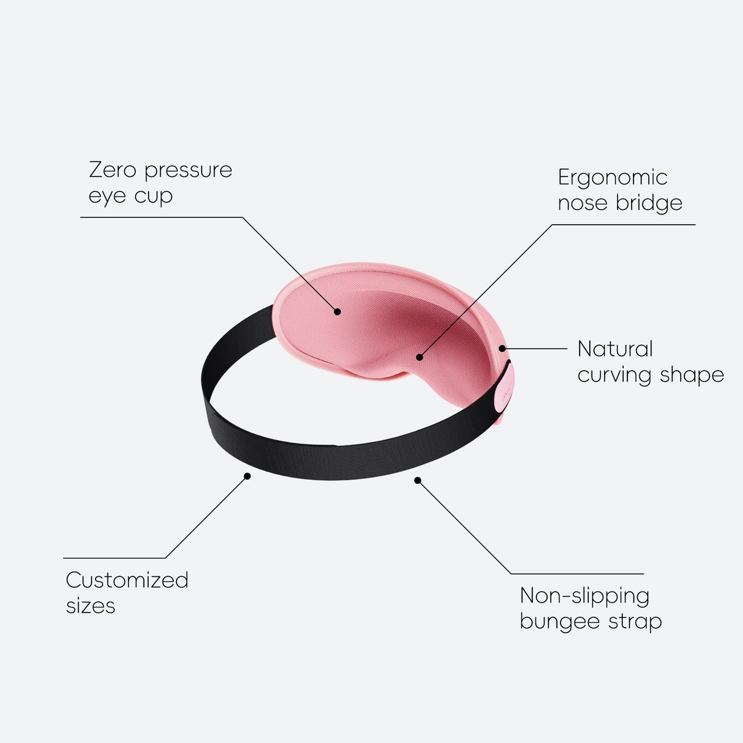 urnexttour Neck Pillow for Travel Memory Foam Design Models Pillows with Zero Eye Pressure 3D Eye Mask and Compact Bag Traveling Essentials Plane Car Flight Rest Sleeping Use Adult, Pink