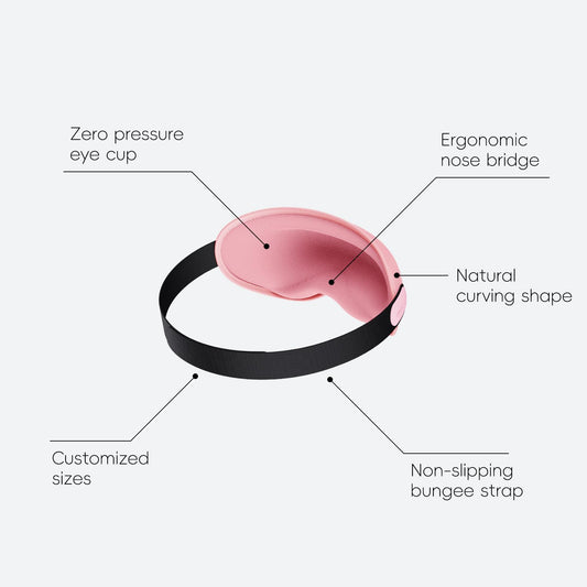 urnexttour Neck Pillow for Travel Memory Foam Design Models Pillows with Zero Eye Pressure 3D Eye Mask and Compact Bag Traveling Essentials Plane Car Flight Rest Sleeping Use Adult, Pink