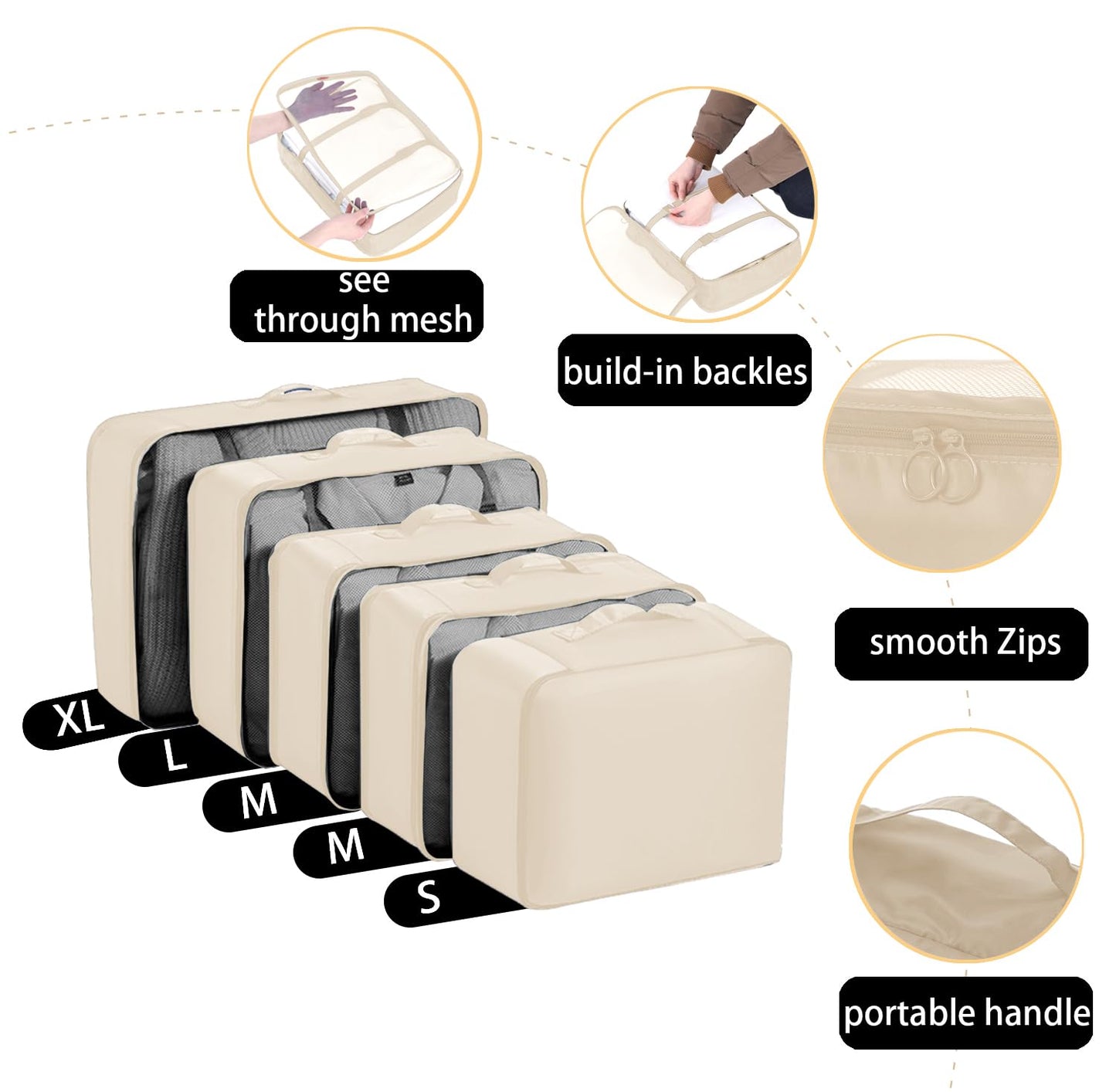 9 set Packing Cubes for Travel,Effortless Organization Cube for Quick Packing& Unpacking, Travel Must Have Suitcase Organizer Essentials for any Journey,Cruise,Camping,hiking,Vacation,Business trip