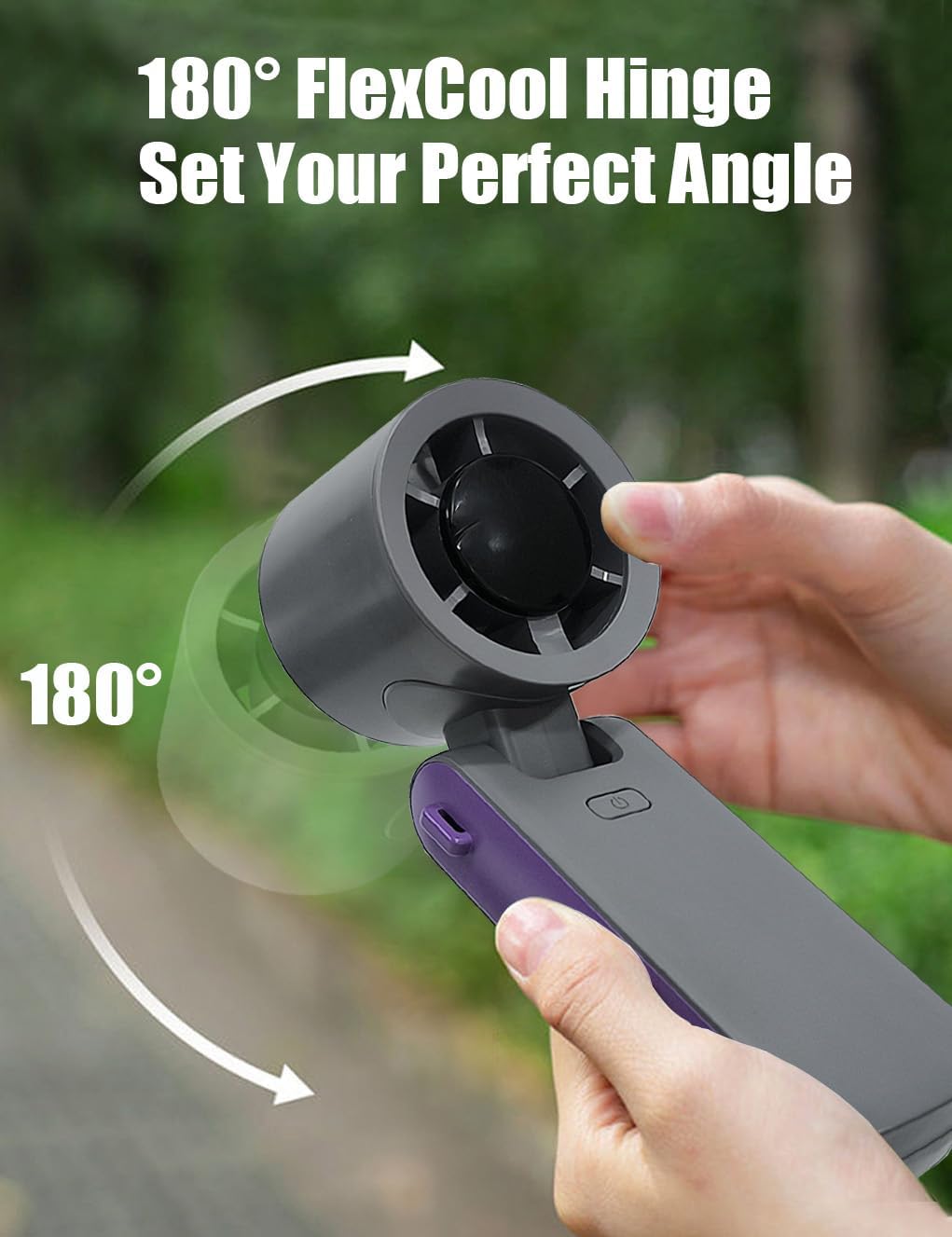 Portable Handheld Fan, Rechargeable Personal Fan, 180ยฐ Foldable Mini Desk Fan with 120 Wind Speed, LCD Digital Display, Lanyard as Neck Fan, Powerful Personal Cooling for Travel Indoor Outdoor