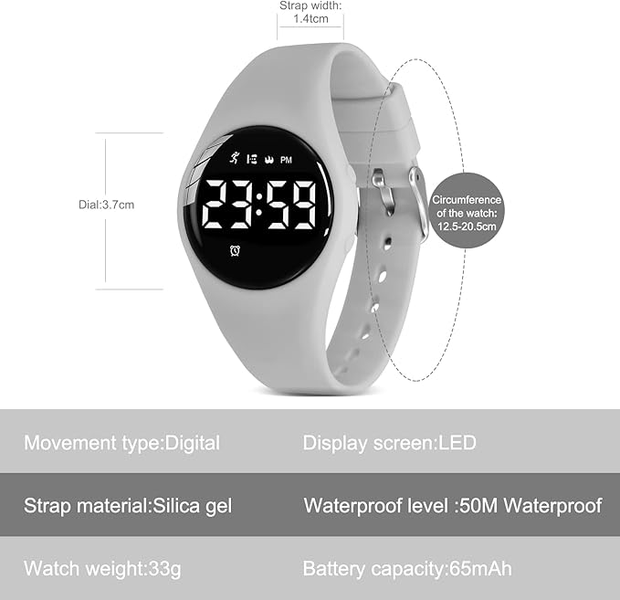 Kids Watches for Girls Boys Digital Sport Watch with Step Counter Pedometer Vibration Alarm Clock, No App Waterproof Fitness Tracker Kids Watch Boys Girls Teens Students Ages 5-16
