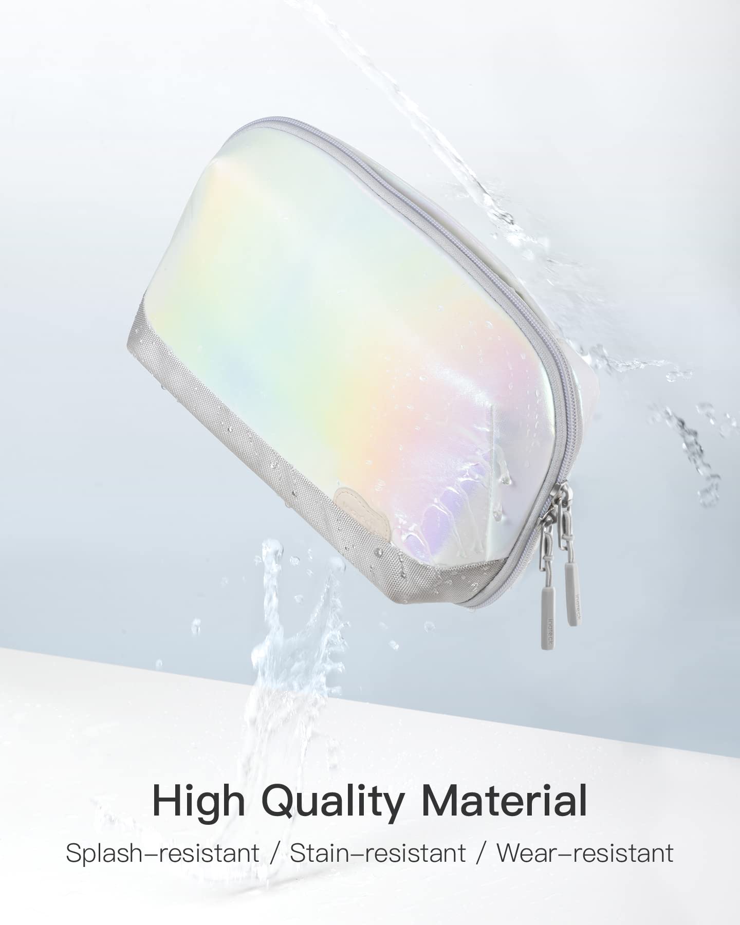 Inateck Electronics Organizer Travel Case, 180° Open Water-resistant, Multifunctional Travel Organizer Bag, Electronic Accessories Carry Case, Aurora, Large