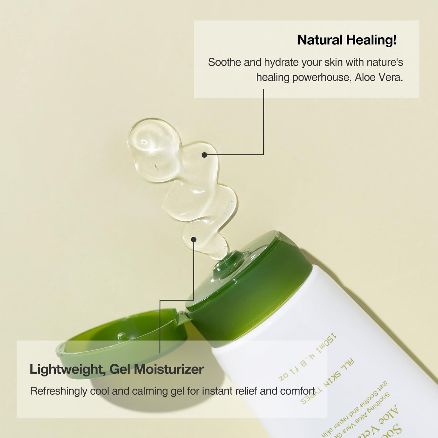 OxygenCeuticals Soothing Aloe Vera Gel (150ml/5 fl. oz) – Natural Hydrating Gel for Face & Body, Moisturizing After-Sun Care with Aloe Vera, Centella Asiatica, and Hyaluronic Acid