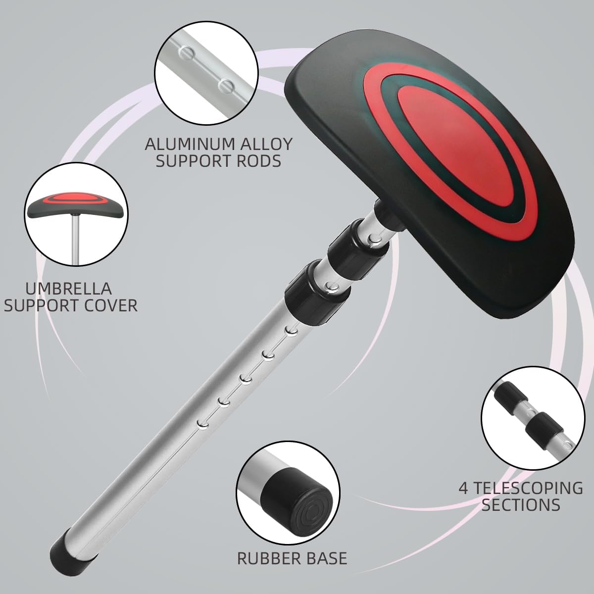 LOVACE Golf Travel Bag Support System, Golf Club Travel Protection Kit (Red)