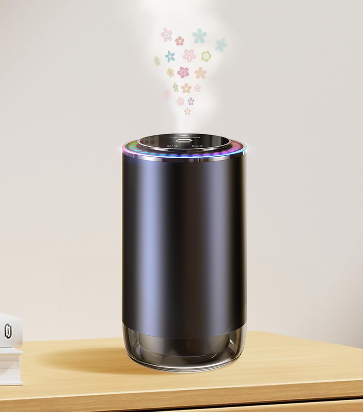 Waterless Essential Oil Diffuser, Rechargeable Nebulizing Scent Air Machine, Cordless & Portable, Ultra-Quiet, Auto On/Off, 3 Mist Levels for Home, Car, Office – Black, Forest Fragrance