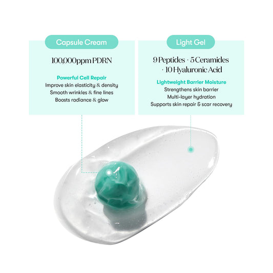 VT COSMETICS PDRN Capsule Cream 100, Hydrating Face Moisturizer with 100,000ppm PDRN, Hyaluronic Acid, 9 Peptides, Firming & Plumping Nourishing Cream, Korean Skin Care (1.69 fl. oz.)