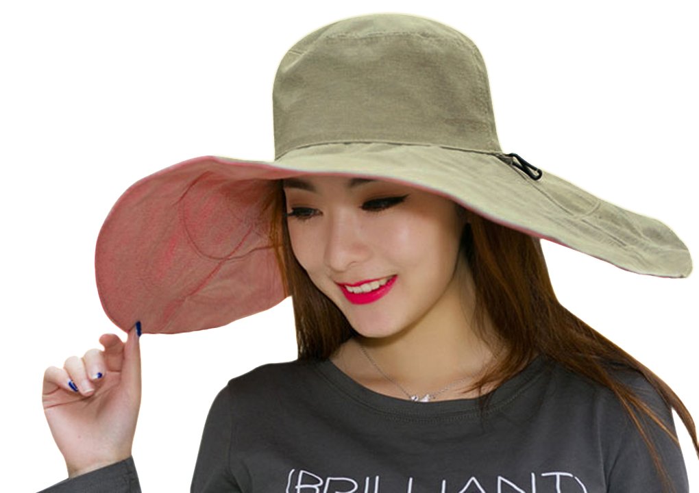 Fishing Beach Cap Summer Sun Hat Wide Brim Reversible for Women Foldable UPF 50+