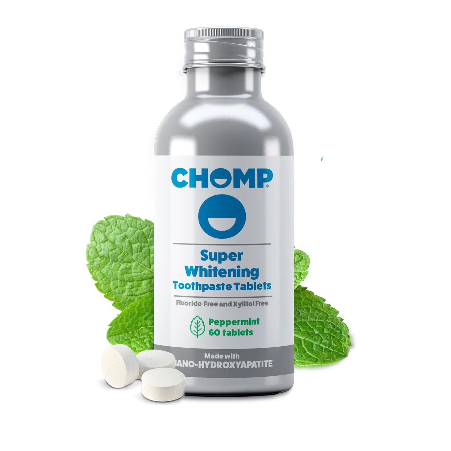 Chomp Super Whitening Toothpaste Tablets with Nano Hydroxyapatite