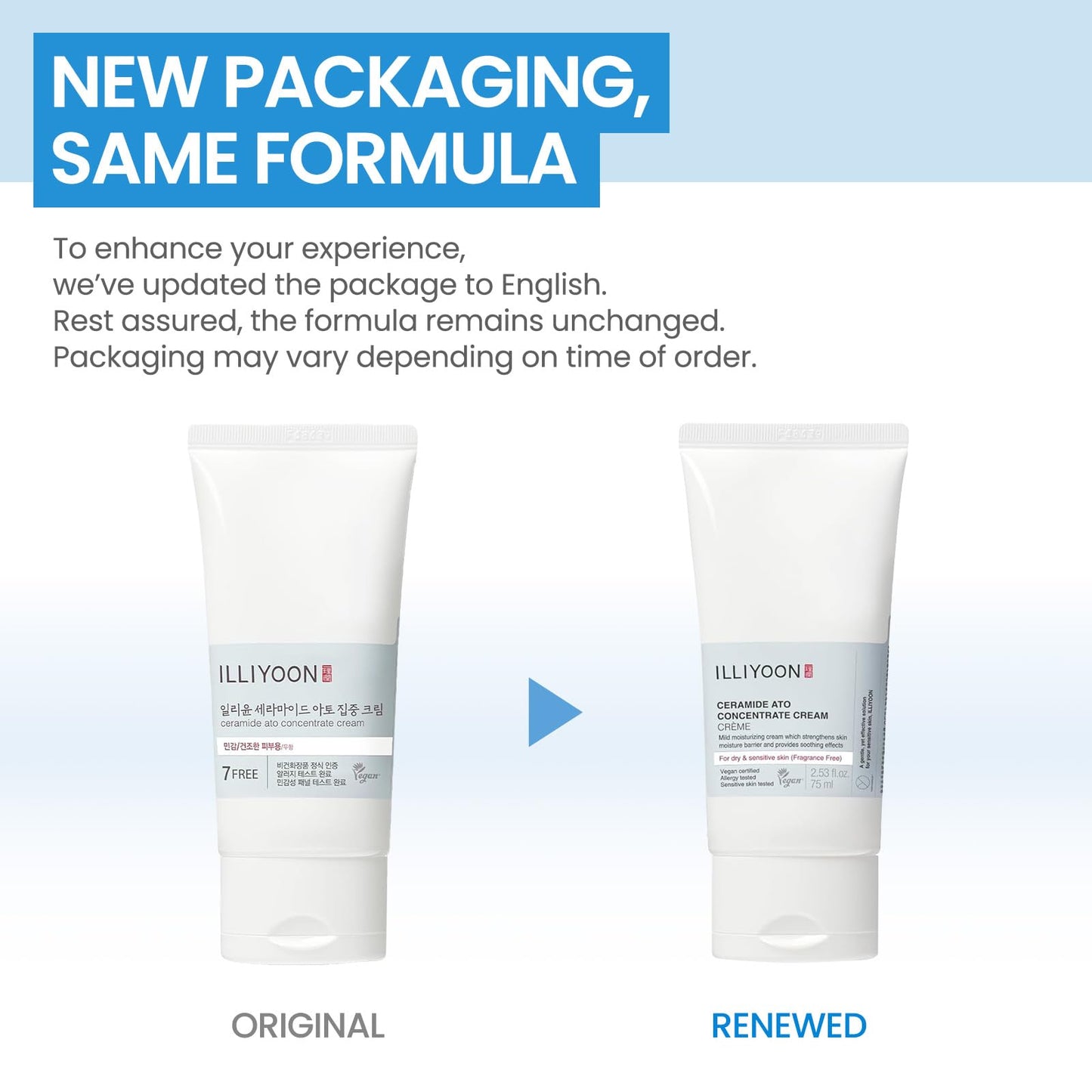 Illiyoon Ceramide Ato Concentrate Cream | Moisturizer for Dry & Sensitive Skin, 100hr Lasting Hydration, For Face & Body, Gentle for Infants, Moisture Barrier Repair, Vegan Certified, 2.53 fl.oz.