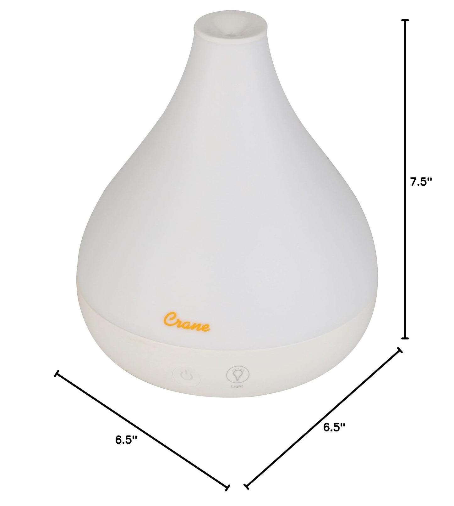 Crane Small Ultrasonic Diffuser and Air Humidifiers for Bedroom and Office, .35 Gallon Cool Mist Humidifier for Personal Use, No Humidifier Filters Needed, White