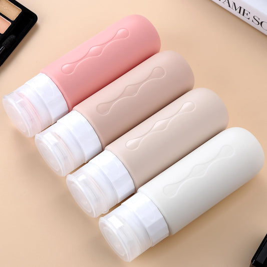 Gemice Travel Bottles for Toiletries, Tsa Approved Travel 3oz Size Containers with Clear Bag, BPA Free Leak Proof Travel Tubs Refillable Liquid Travel Accessories for Cometic Shampoo Lotion (4 Pack)