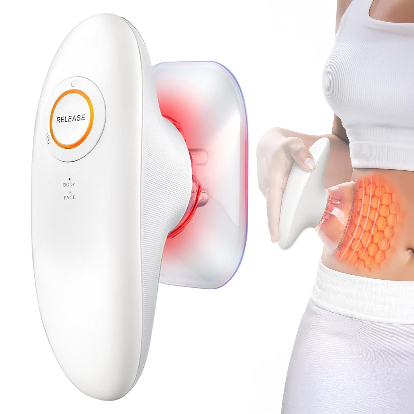 Aimmbiuty 3-in-1 Body Sculpting Machine, Cellulite Massager Tool with 3 Adjustable Modes, for Belly, Waist, Arms and Legs, Home Use for Women (White)