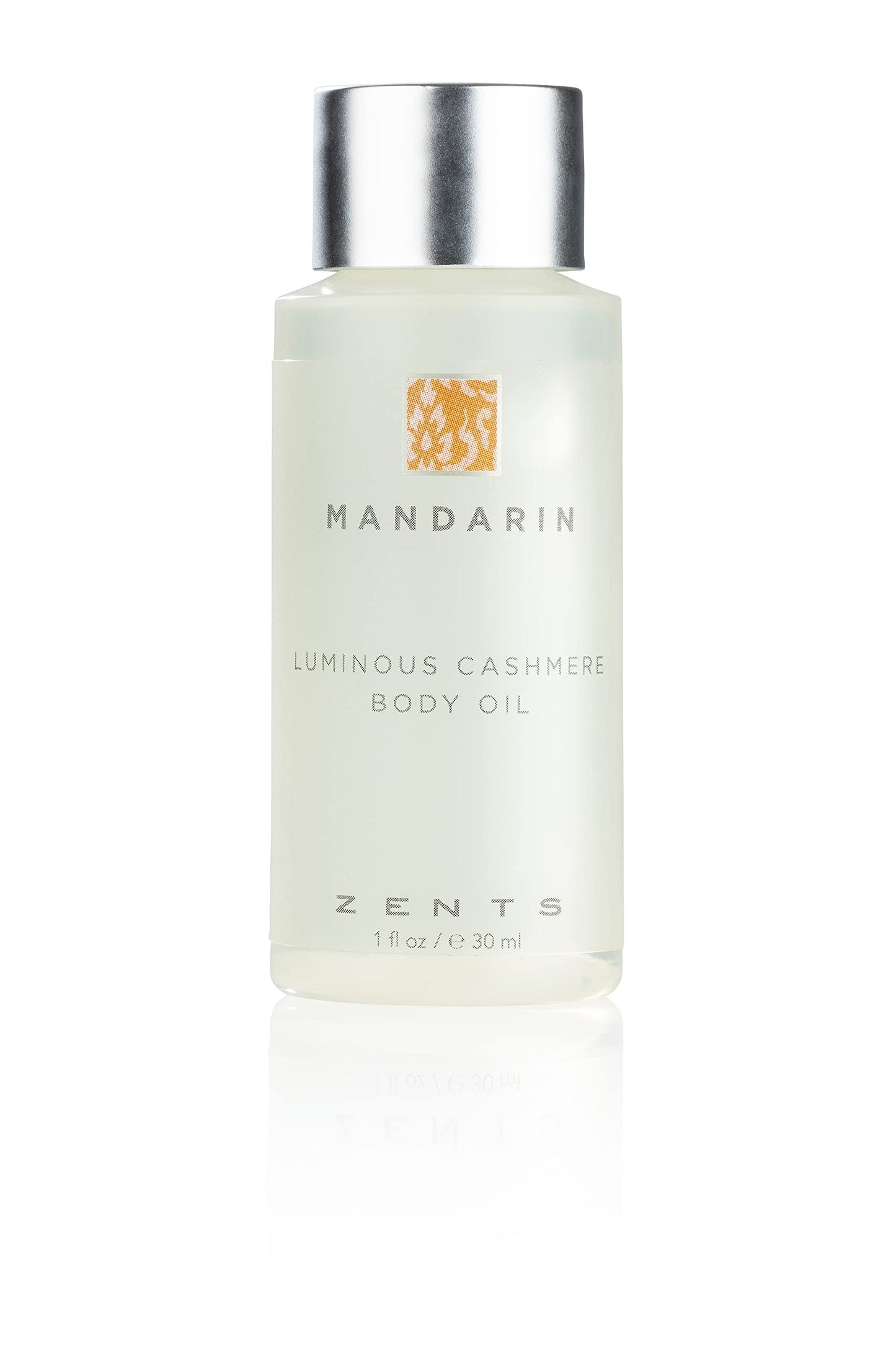 Zents Luminous Cashmere Body Oil (Travel Size - Mandarin Fragrance) | Moisturizing Body Oil with Vitamin E & Organic Coconut Oil | Softens & Smooths Skin | 1 fl oz | TSA Approved