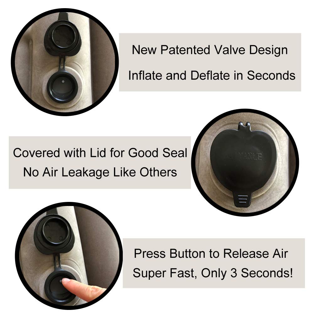 SmartDer Inflatable Travel Pillow, Airplane Pillow with Patented Valve Design, Travel Accessories with Neck and Head Support, Travel Pillows for Long Haul Flights, Cars, Buses, Trains, Office Napping