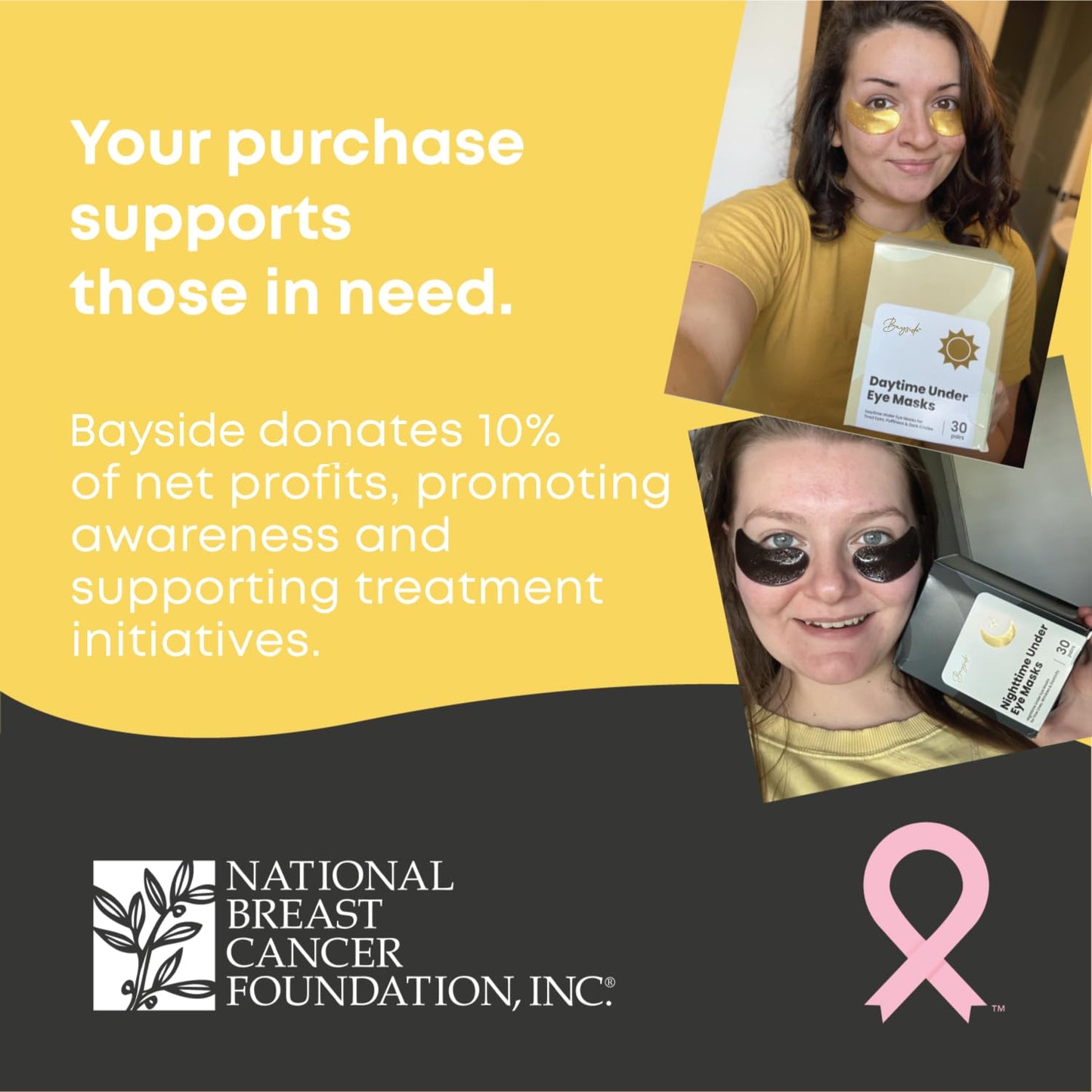 Bayside Daytime Under Eye Patches for Puffy Eyes and Dark Circles | Infused Gel Mask Patches for Dark Circle Undereye Support of Bags & Puffiness | Ideal for Bridesmaid Gifts & Bachelorette Party