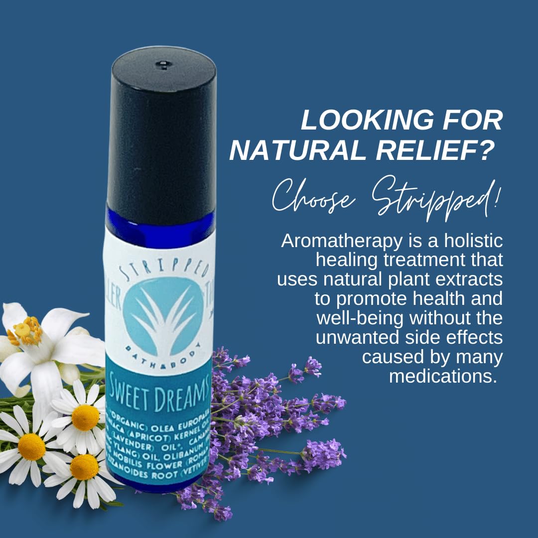 SWEET DREAMS Roll On Relaxation Aromatherapy | Night Time Unwind Support Blend w/Lavender, Neroli & Chamomile Essential Oils | Stocking Stuffer Idea
