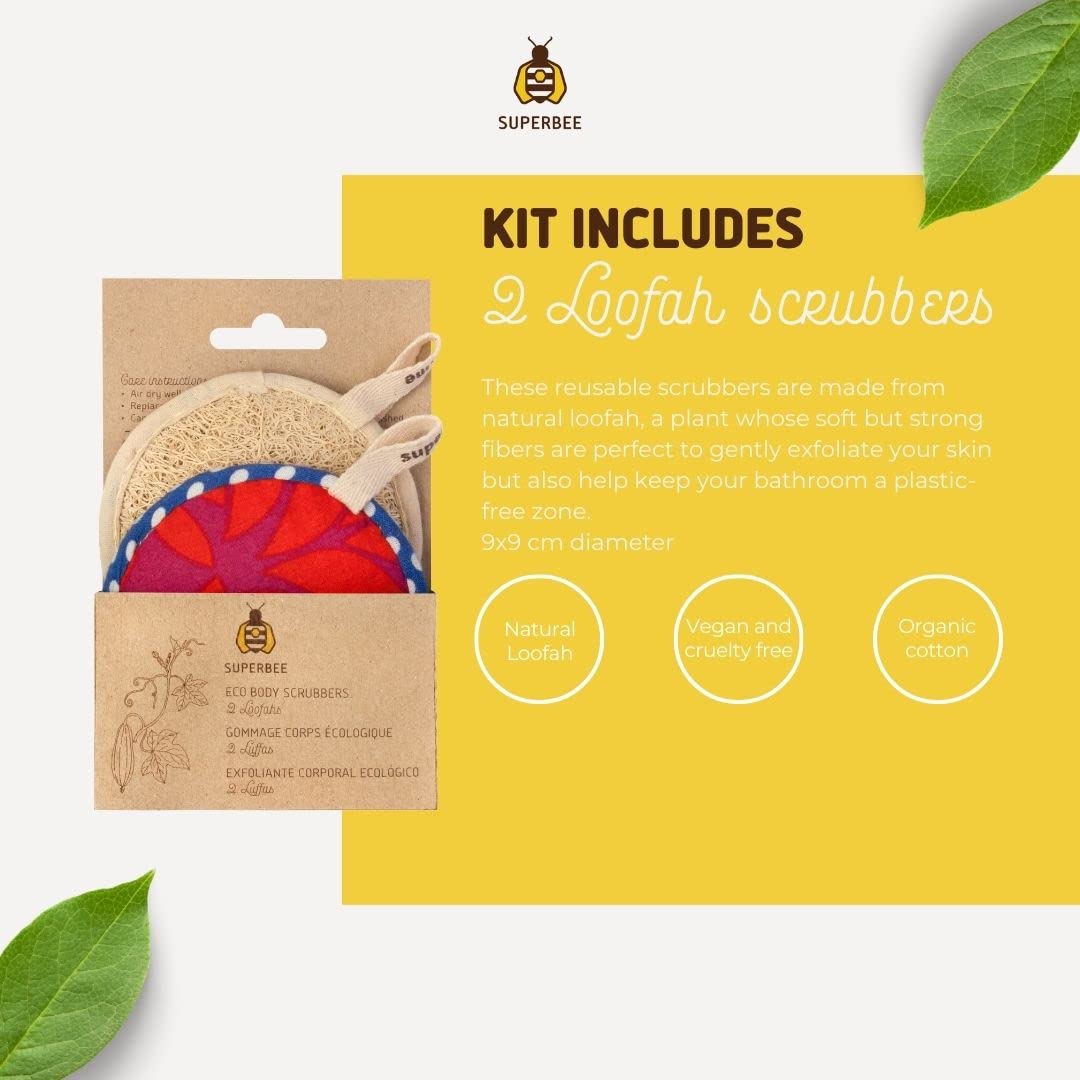 SuperBee Women Gift Box - Toothpaste Tablets, Natural Body scrubbers, Soft Bristles Bamboo toothbrushes, Make up Removal Pads, Beeswax wrap - Eco Friendly Gift, Housewarming Gift Christmas Women Day …