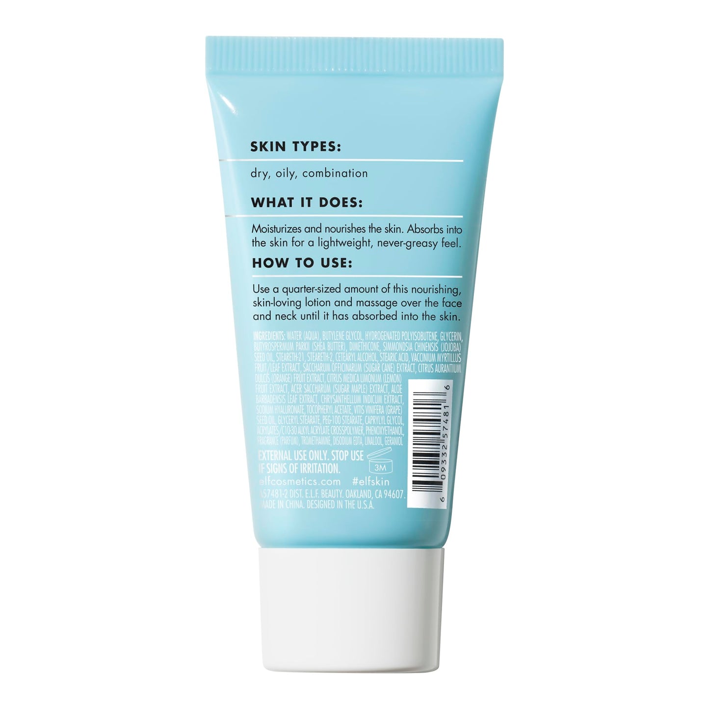 e.l.f. SKIN Holy Hydration! Moisturizer Mini, Ultra-Hydrating Formula, Infused with Aloe, Jojoba Oil & Shea Butter, Vegan & Cruelty-Free