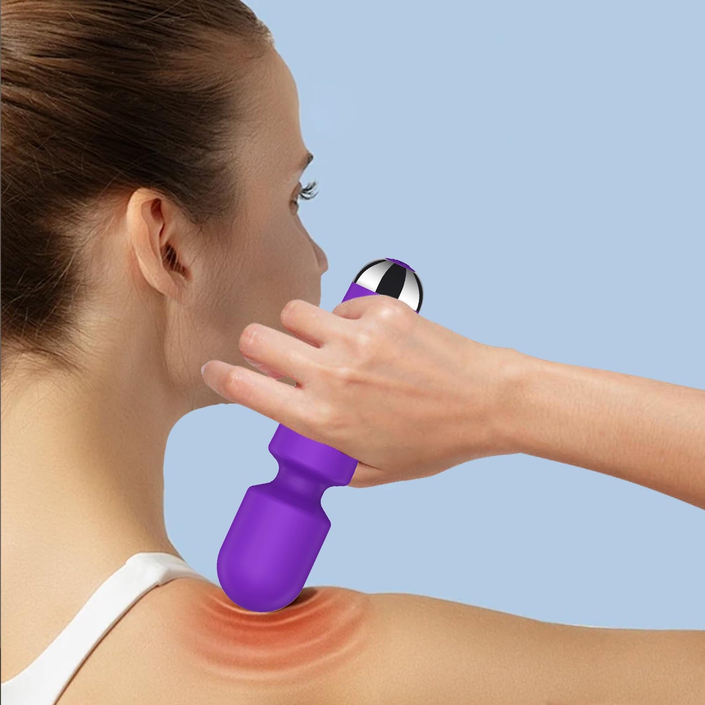 Kitppit Back Relaxation Massager - Rechargeable Mini Electric Body Massager - for Foot - Arm Muscle Relaxation (Purple)