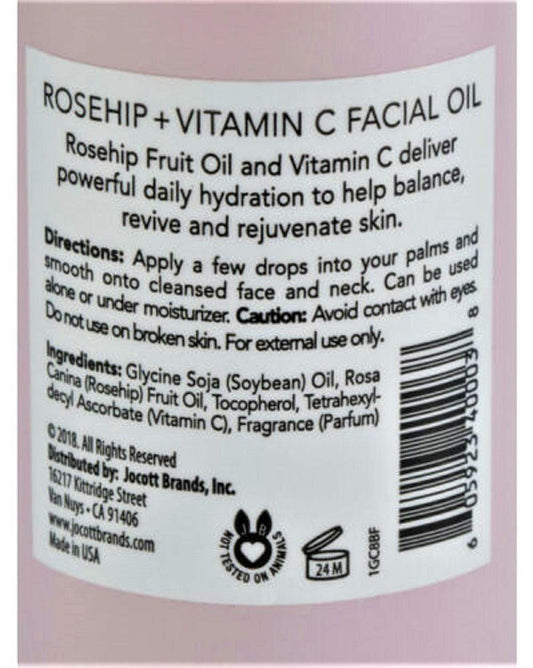 Pearlessence Rosehip Balancing Facial Oil + Rosehip Fruit Oil & Vitamin C | Daily Hydration to Help Balance & Revive Skin | Made in USA & Cruelty Free