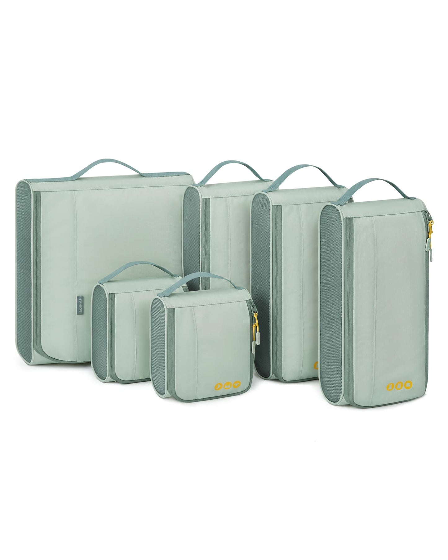 BAGSMART Keep Shape Packing Cubes for Travel, 6 Set Travel Cubes for Packing, Lightweight Suitcase Organizer Bags Set for Travel Essentials