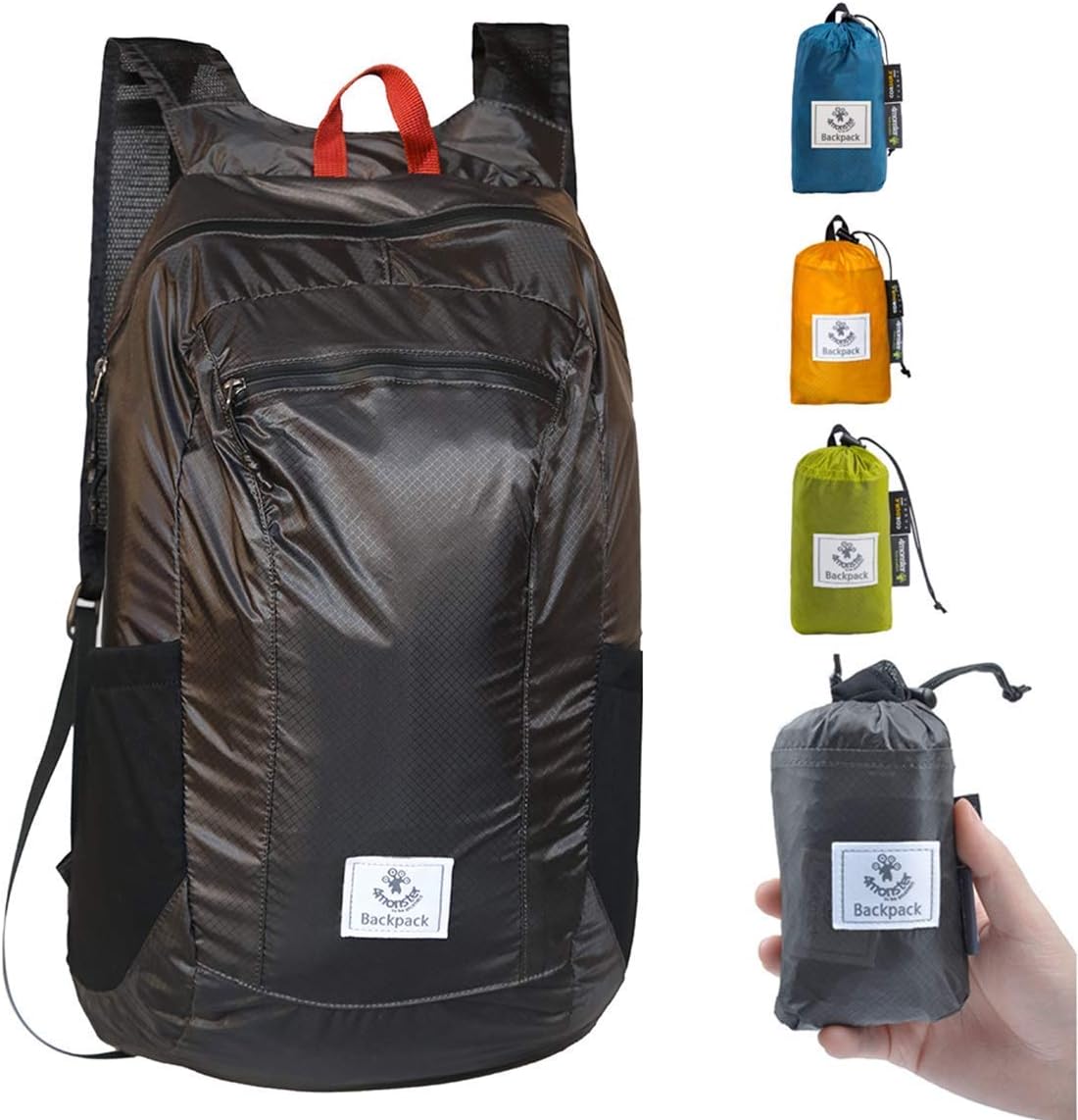 4Monster Hiking Daypack,Water Resistant Lightweight Packable Backpack for Travel Camping Outdoor (Grey, 24L)