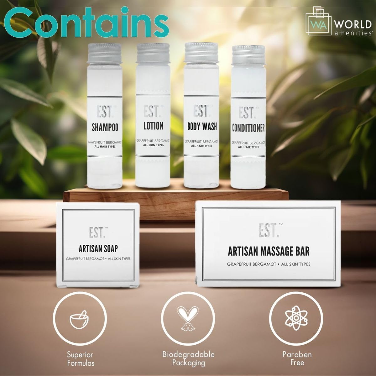 World Amenities - EST Travel Kit - Case of 5 Individual Kits