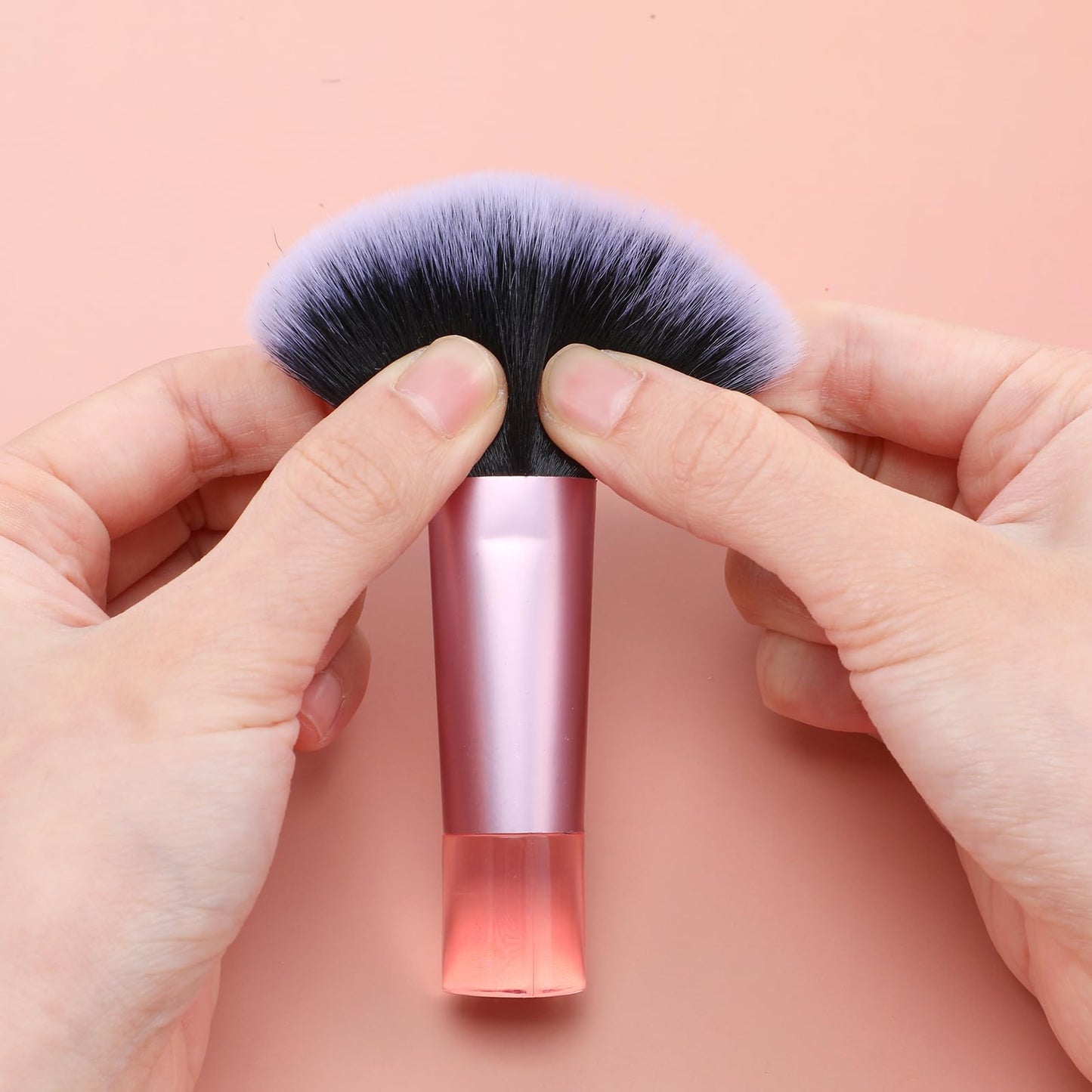 10 Pcs Easy-Taken Travel Makeup Brushes Mini Makeup Brush Set Portable Travel Brush Set with Pack Suitable for Foundation Eye Shadow Lipstick Concealer Highlighting Shadow Contour Blush (Pink)