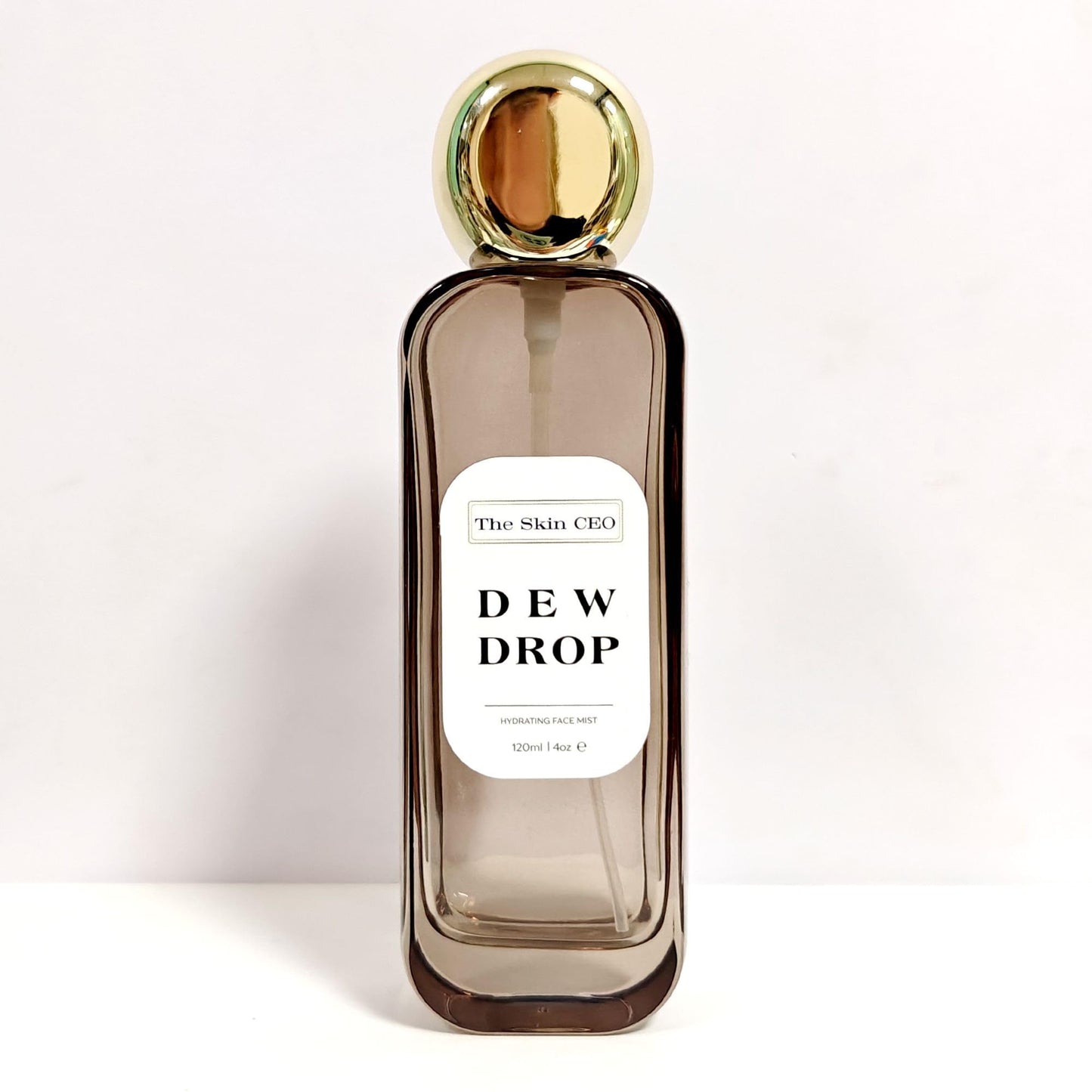 The Skin CEO Dew Drop Hydrating Face Mist, 120ml/4oz, with Jojoba Oil and Pearl Powder.