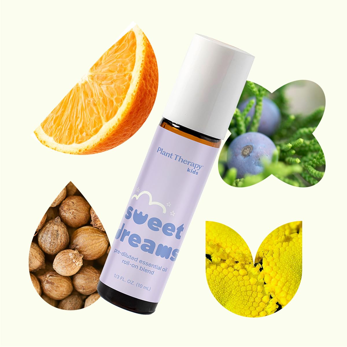Plant Therapy KidSafe Sweet Dreams Essential Oil Blend Pre-Diluted Roll-On 10 mL (1/3 oz) 100% Pure, Therapeutic Grade
