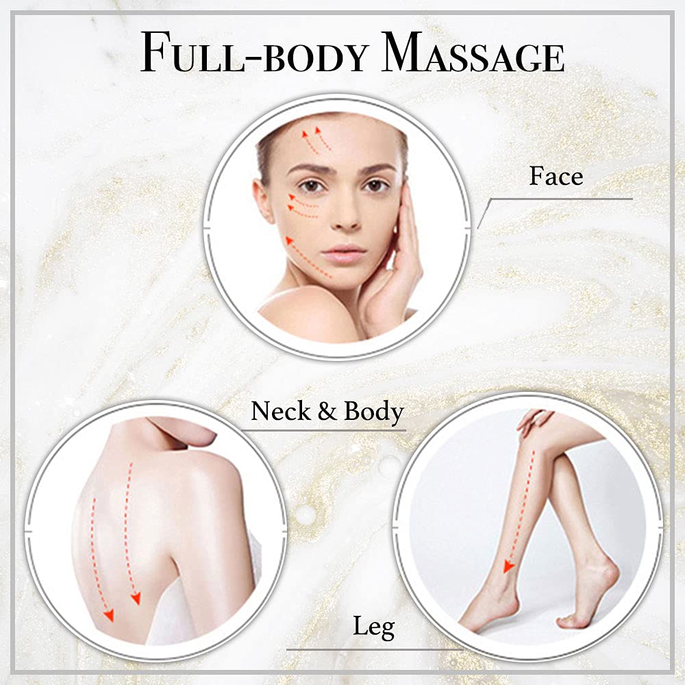 XPECIAL Gua Sha & Jade Roller 3 in 1, Face Roller, Guasha Facial Massage Skin Care Tool Set, Massager for Removal of Wrinkles & Eye Puffiness, Anti-Aging & Body Relaxation