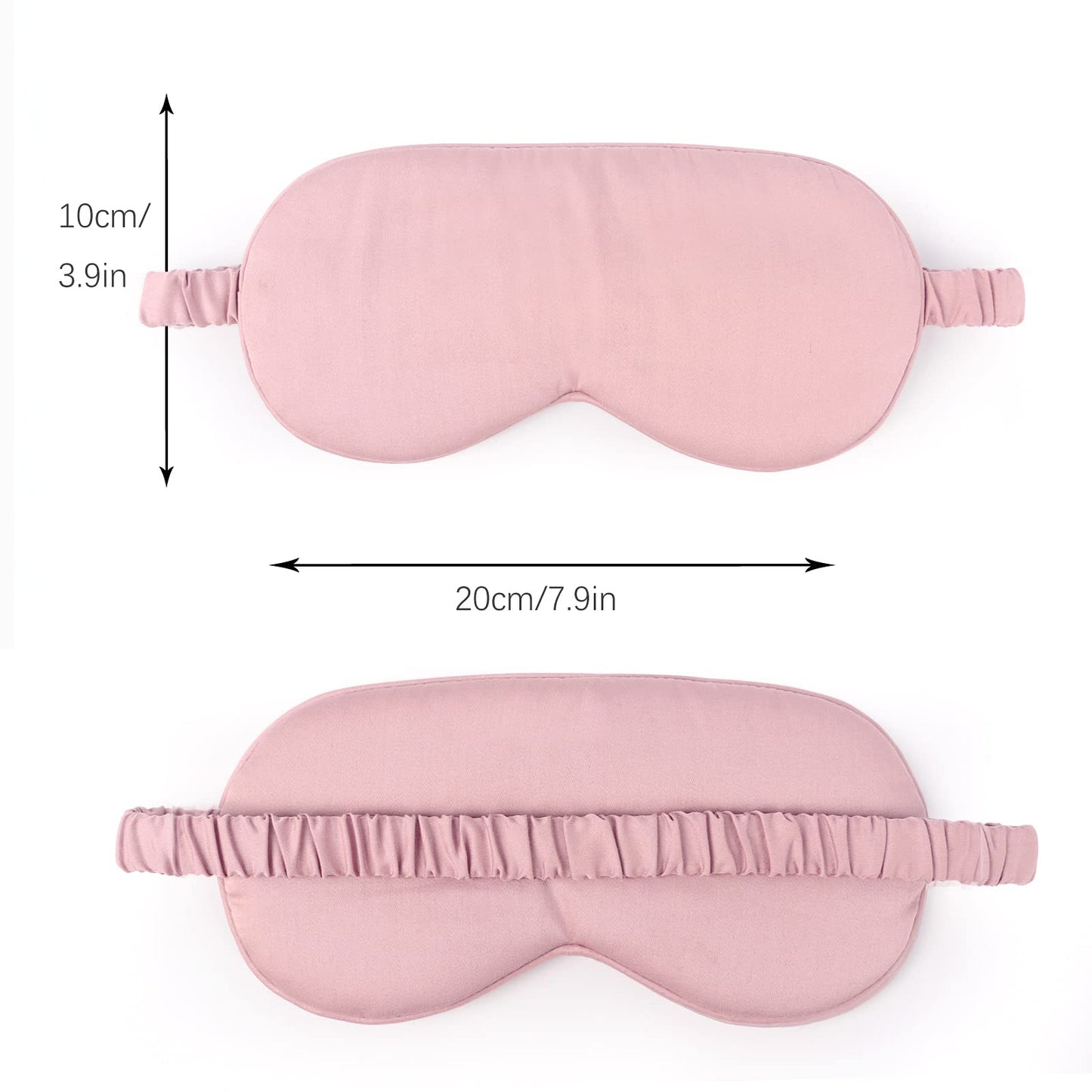 HBHLFZ Sleep Mask 2 Pack - Bamboo Viscose Fiber Sleeping Eye Mask - with Elastic Band/Headband - Comfort Sleeping Shade - for Nighttime Sleeping, Traveling & Napping(Pink)