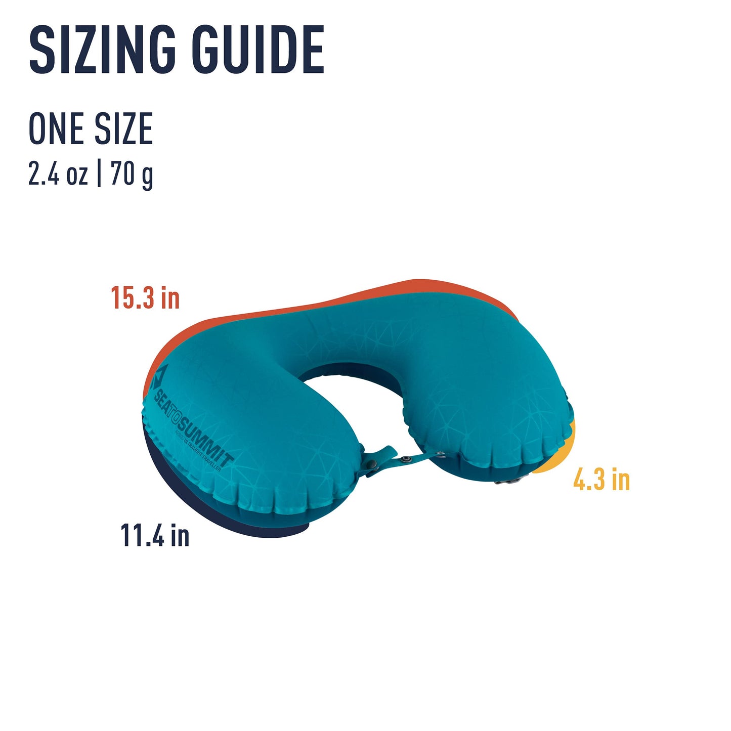 Sea to Summit Aeros Ultralight Traveller Inflatable Neck Pillow, Grey