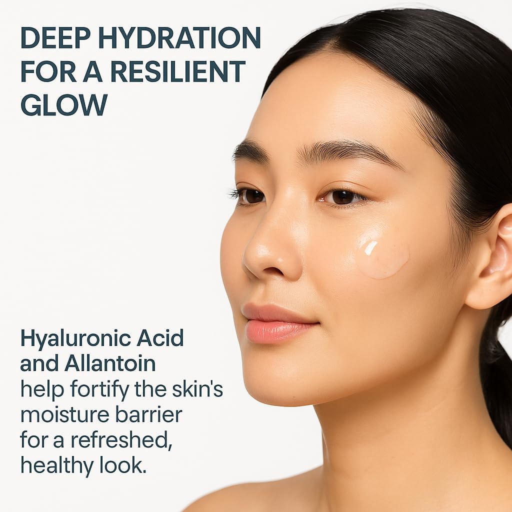 Korean Hyaluronic Acid and Niacinamide Serum for Face Skin Care – Reinforced with Glycerin, Vitamin E – Dark Spot Correcting Glow Serum for Women, Men – Day & Night Facial Moisturizer for Dry Skin