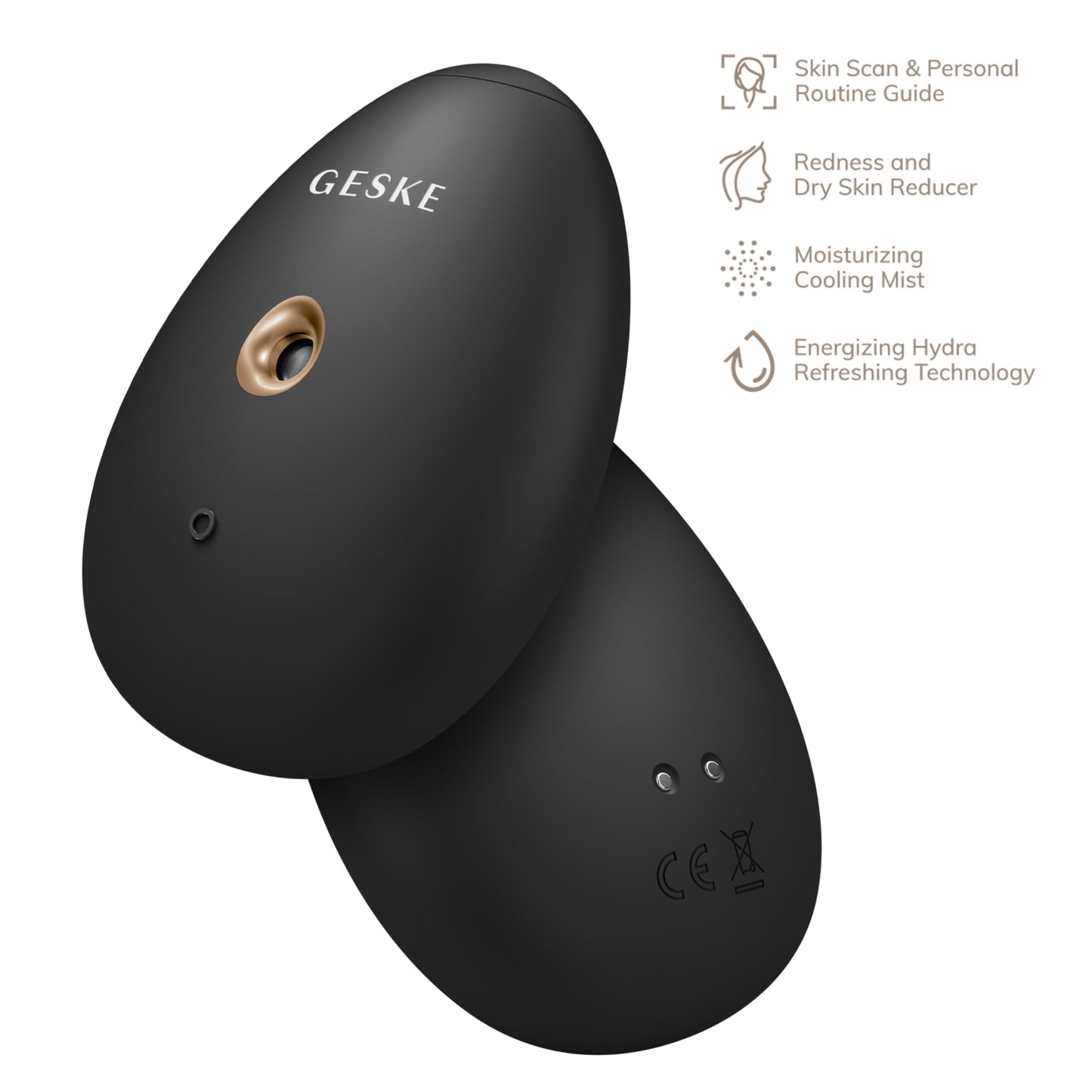 GESKE SmartAppGuided™ Facial Hydration Refresher | 4 in 1 | Water Atomizer | Moisturizing Spray Machine | Face Mister | Humidifier for Natural Glow | Reduce Redness & Dry Skin