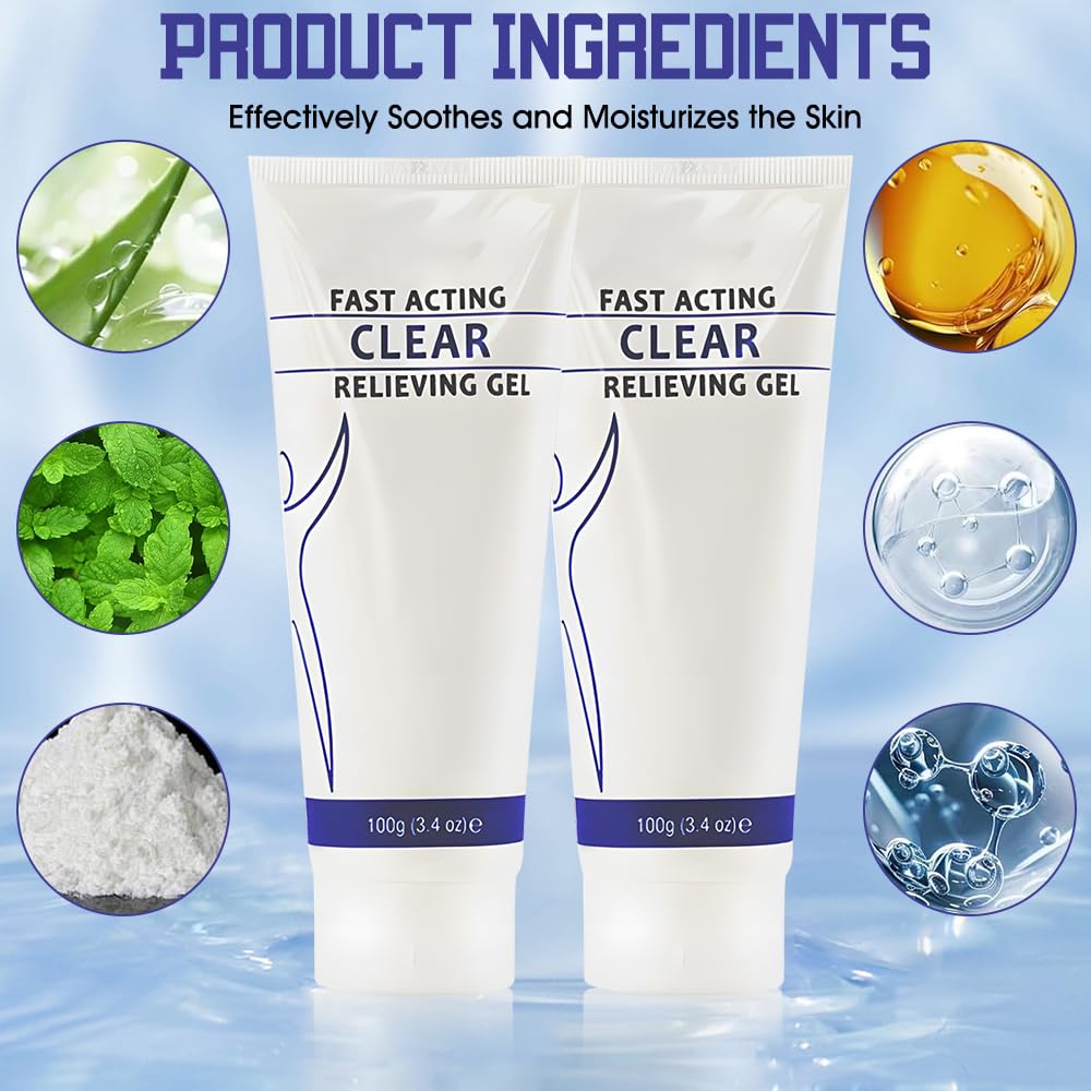 Soothing Cooling Gel 100g,Relieving Body Gel Muscle Tension,Sports Soothing Cooling Body Care Lotions with Menthol and Frankincense,Fast Absorbing for Women and Men