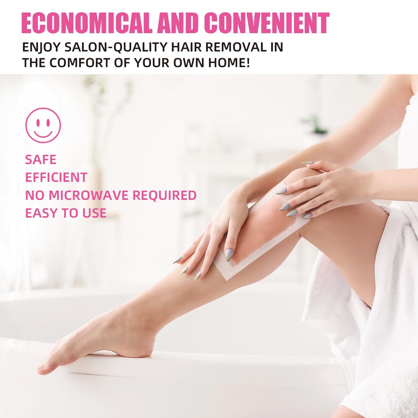 72 Count Brazilian Wax Strips for Smooth Skin, 24 Facial Wax Strips, 48 Body Wax Strips, 12 Calming Oil Wipes Women and Men Hair Removal Waxing Kit for Face, Underarms, Bikini, Legs - Red Strips