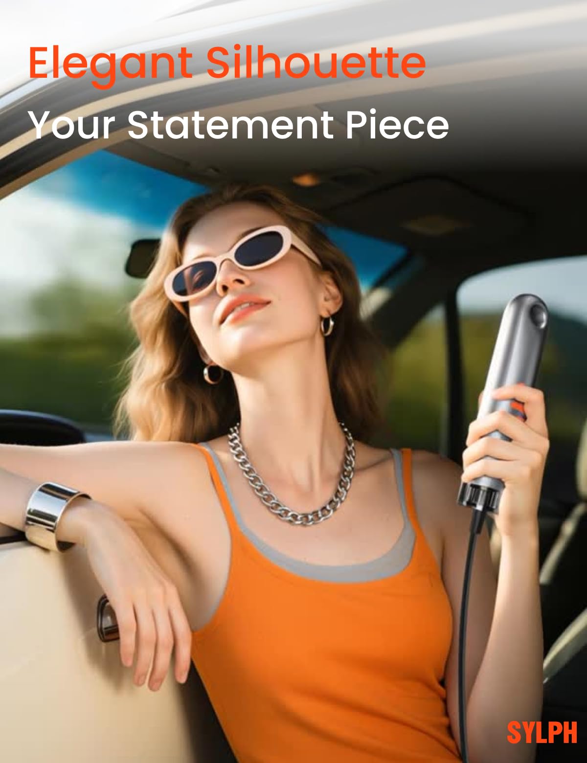 SYLPH Hair Dryer, 0.55 lbs Ultra Light & Portable for Travel, 110,000 RPM High-Speed Fast Drying, 200 Million Ions for Salon-Style, Powerful & Versatile Mini Hair Dryer for Home, Hotel, Gym, RV Use