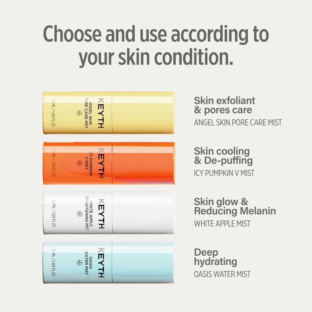 KEYTH OASIS WATER MIST (50ML, 1.69 FL.OZ.) / Moisturization, Skin Hydration, Soothing, Skin Barrier Strengthening, Cactus Stem Extract, 14 Vitamins