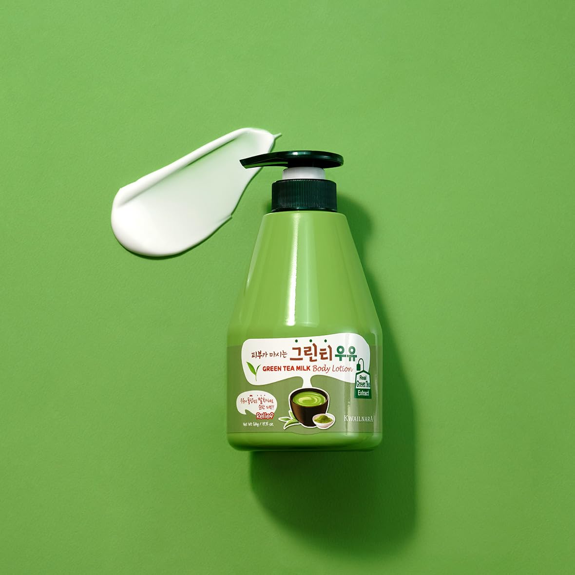 WELCOS Kwailnara Green Tea Milk Body Lotion & Body Wash Set – Soothing & Refreshing Korean Skincare Set with Green Tea Extract, 560g / 19.75oz Each