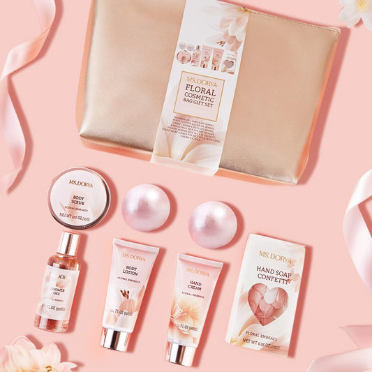 Spa Gift Baskets for Women Mom, Birthday Gifts for Her Wife, - 8 Pcs Relaxing Self Care Gifts Set with Cosmetic Bag & Bubble Bath, Ideal Mothers Day Gifts for Women, Wife, Girlfriend, Mom