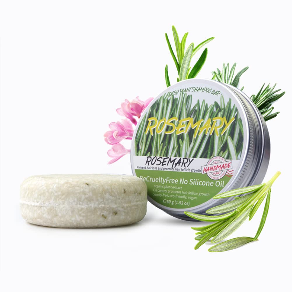 Hotiary Rosemary Hair Shampoo Bar, Deep Cleansing for Scalp Hair Loss Shampoo Soap, Organic Shampoo Oil Control, 0 Silicone Oil